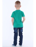 Boy\'s T-shirt with green buttons NDZ4471 - Online store - Boutique